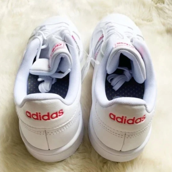 adidas Women's White Sneakers with Colorful Stripes - Picture 4 of 6